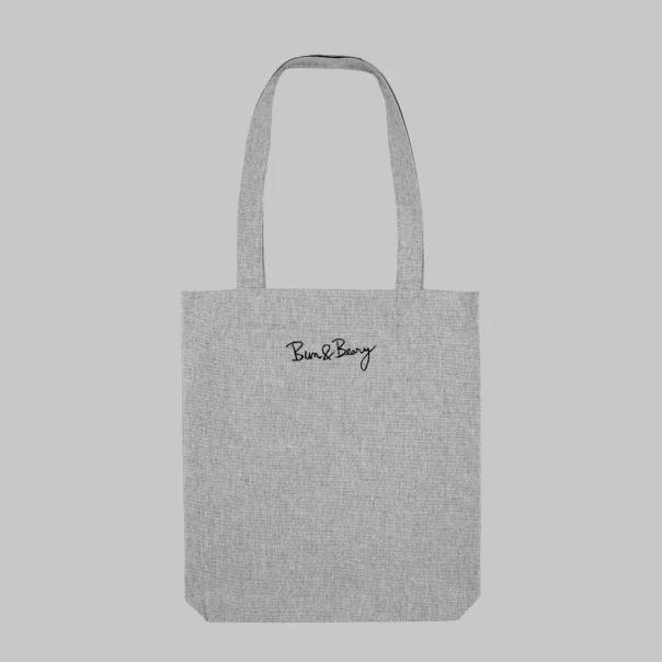 Large personalised heather grey tote bag