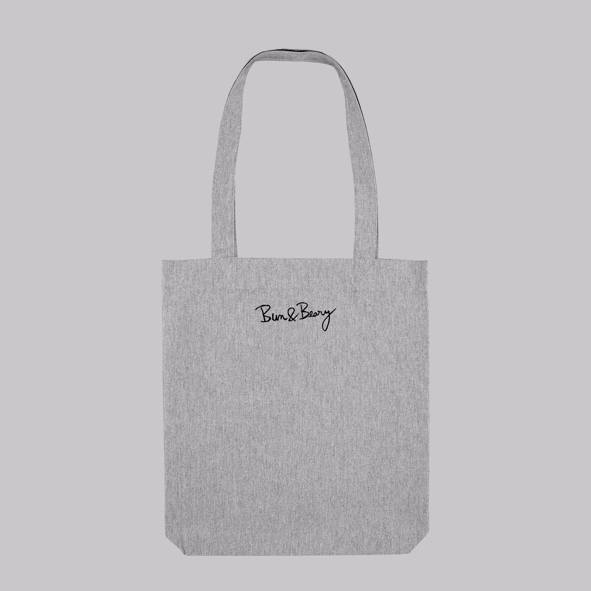 Large personalised heather grey tote bag