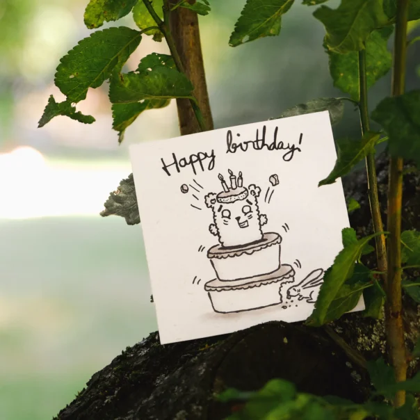 Printed Happy Birthday card